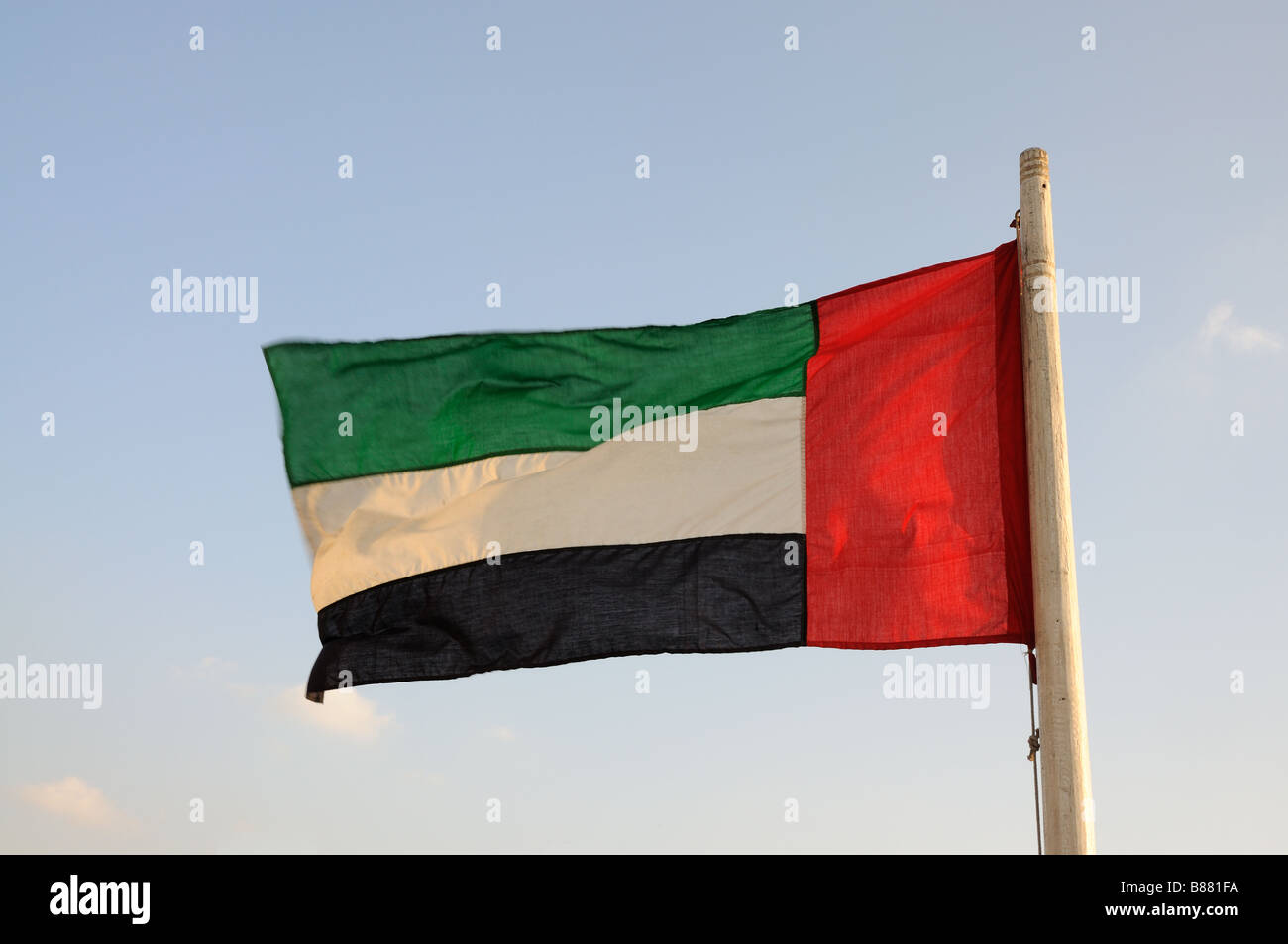 Flagge der Vereinigten Arabischen Emirate Stockfoto