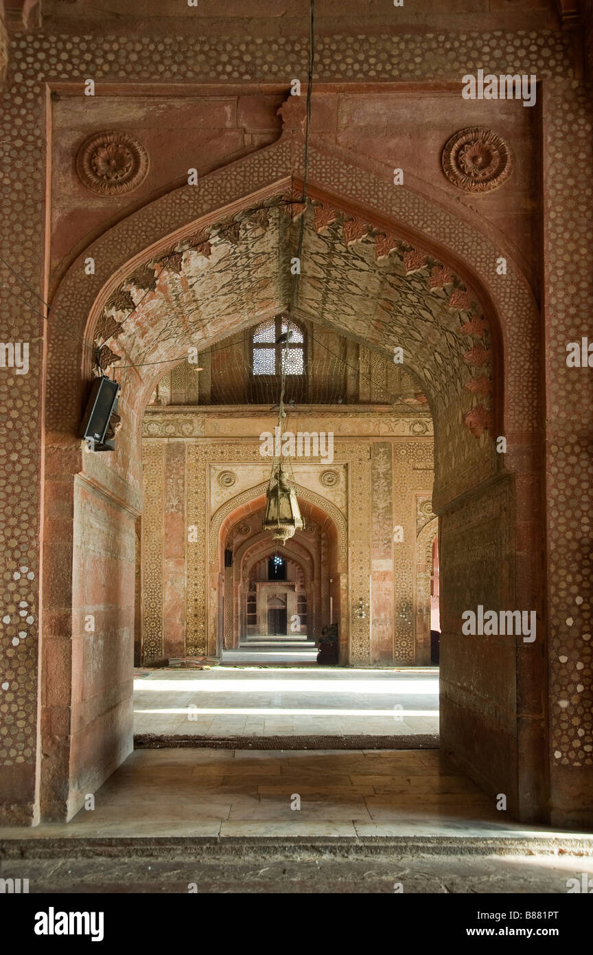 Betsaal Jama Masjid Moschee Fatehpur Sikri Stockfoto