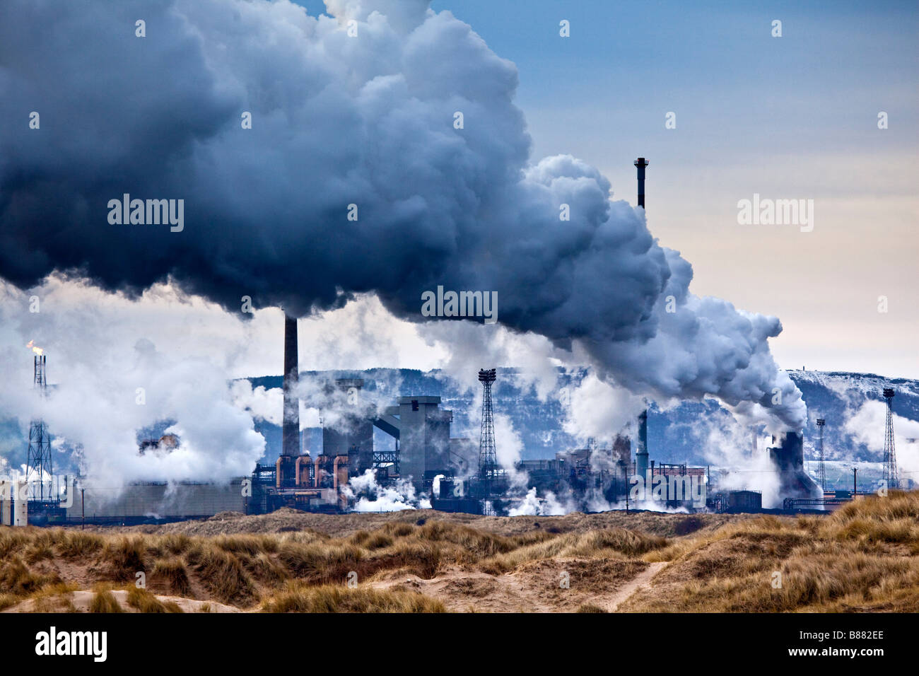 Corus Stahlwerke Redcar Teesside Stockfoto