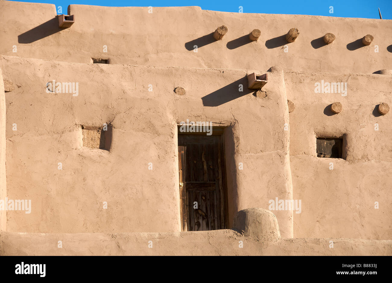 Bewohnten Adobe Haus Taos Pueblo New Mexico USA Stockfoto