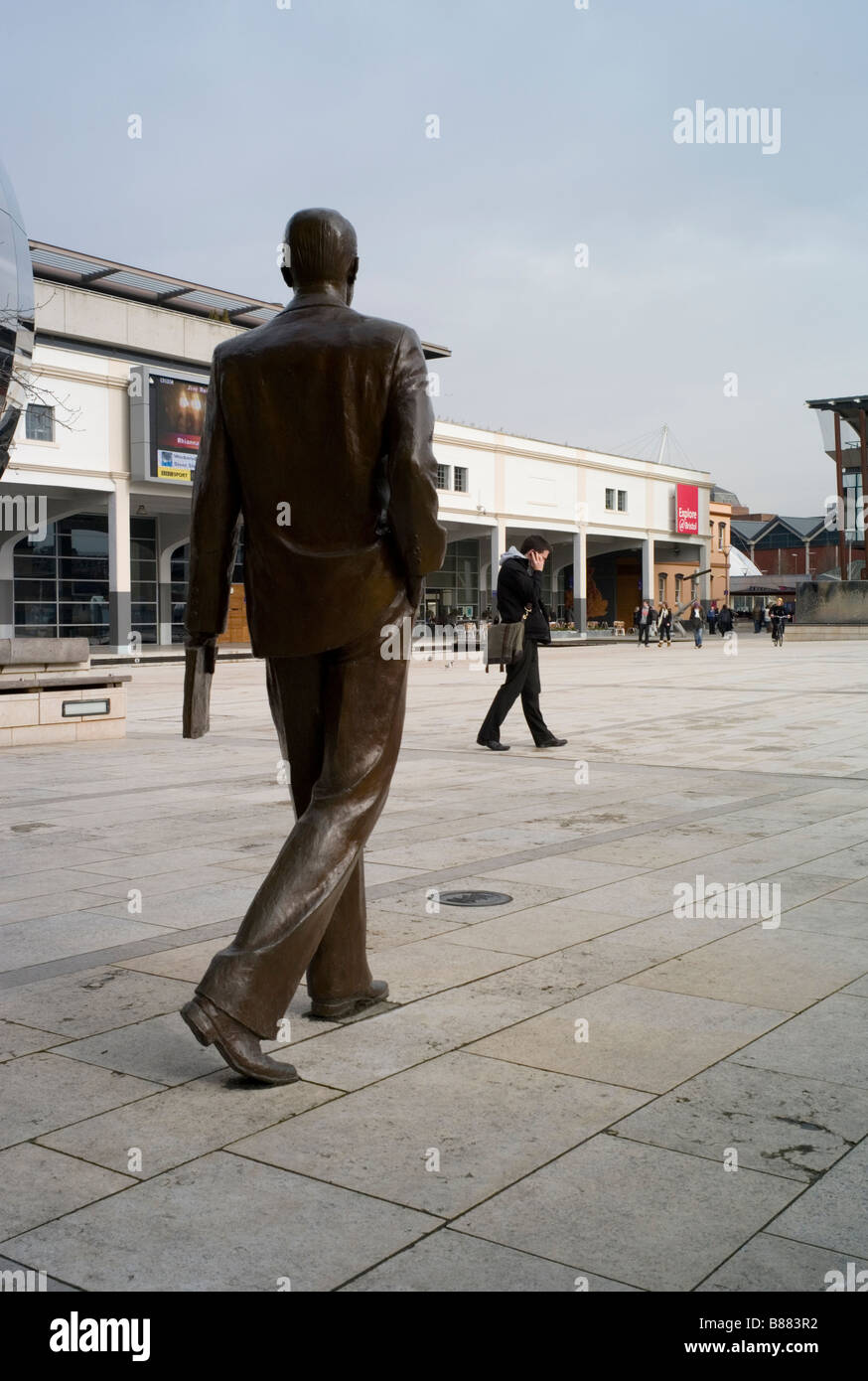 Statue im Millennium Square, Bristol, UK Stockfoto