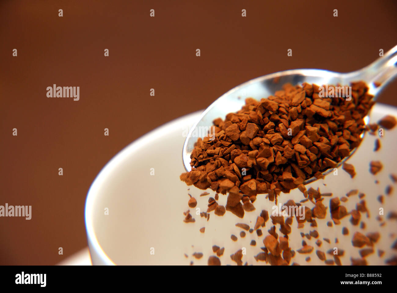 Kaffee Granuals Stockfoto