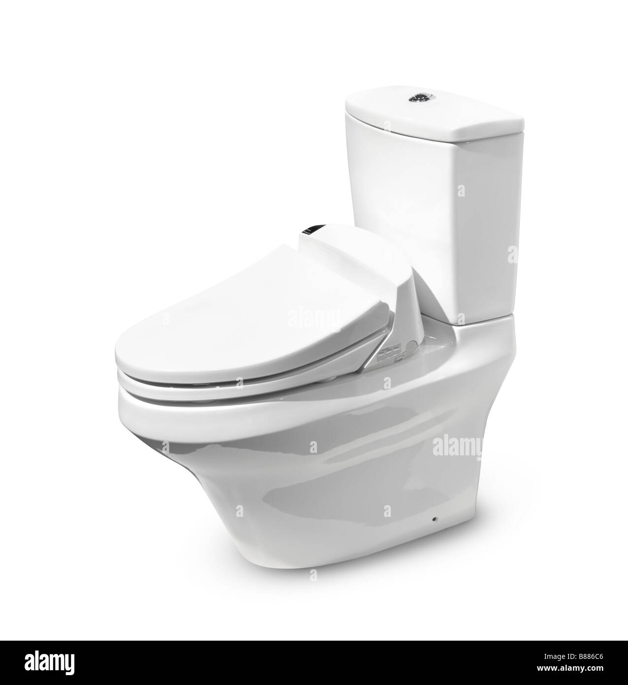 High-tech Toilette mit washlet Stockfoto