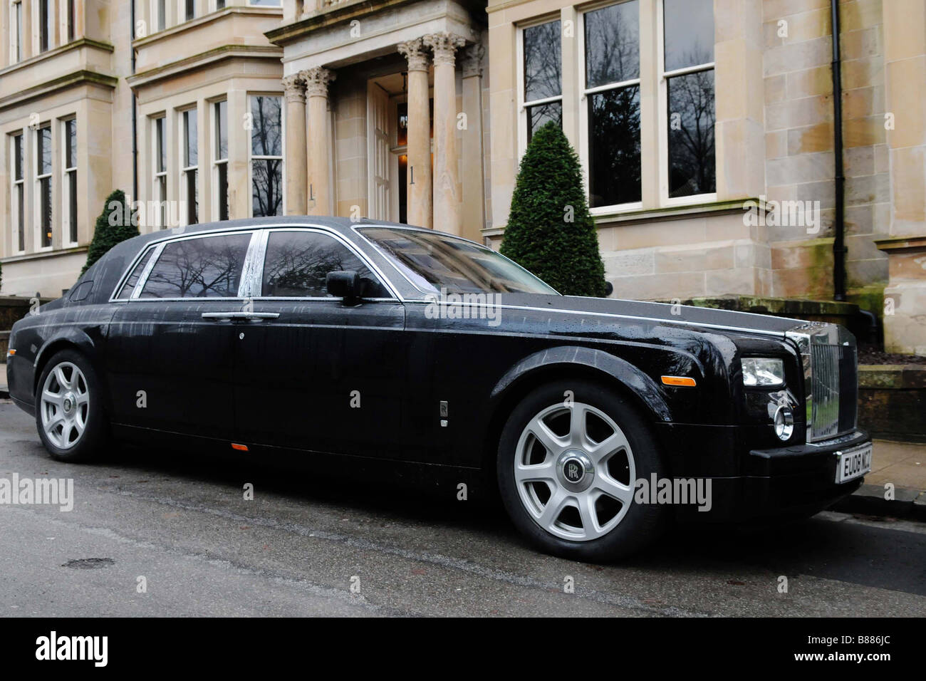 Rolls Royce Phantom außerhalb Hotel Du Vin in Glasgow Stockfoto