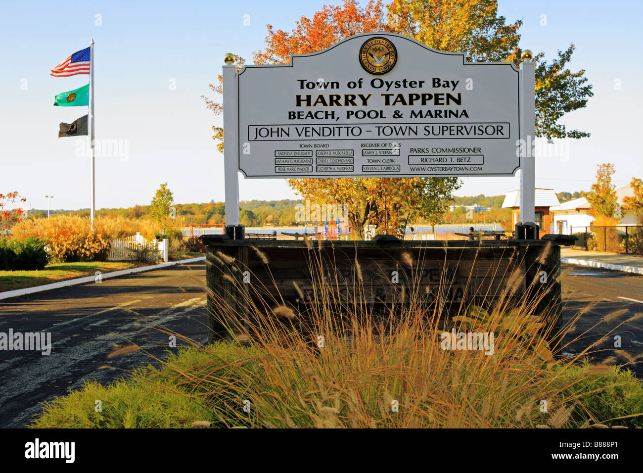 Harry-Tappen-Strand in der Stadt von Oyster Bay Long Island New York USA Stockfoto