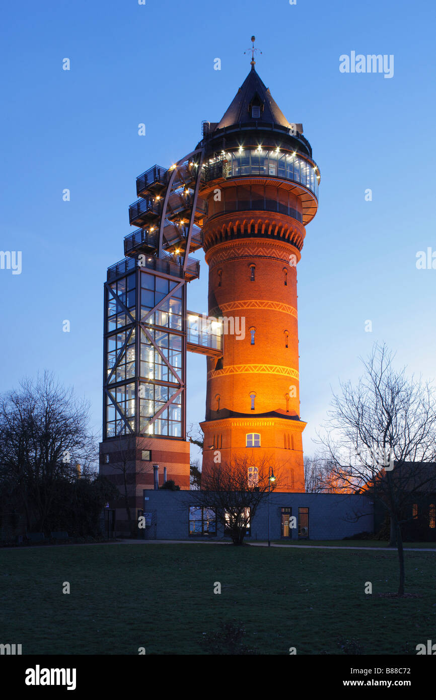 Mülheim an der Ruhr, Wasserturm Styrum, Aquarius Wassermuseum Stockfoto