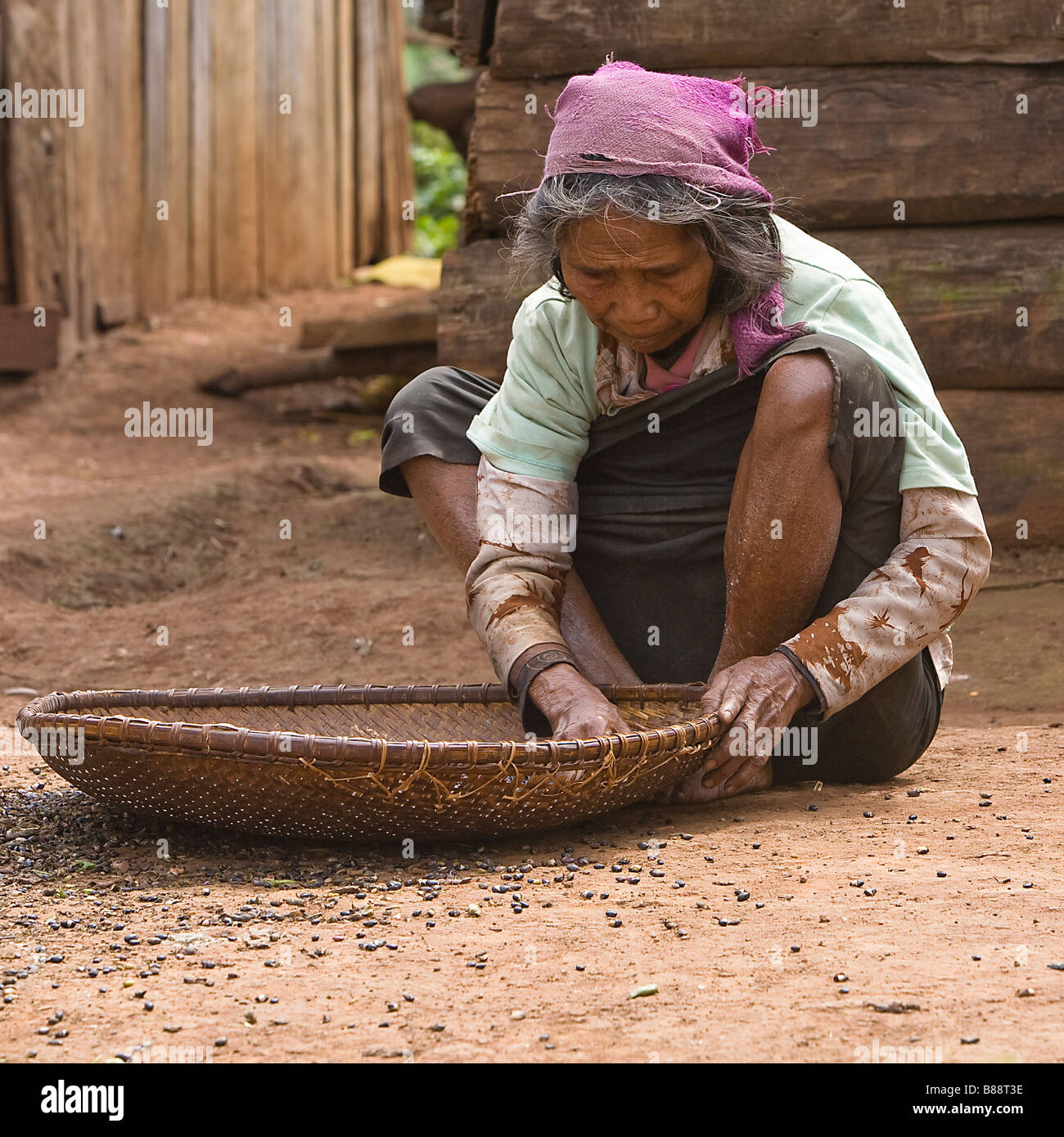 alte Frau in vietnam Stockfoto