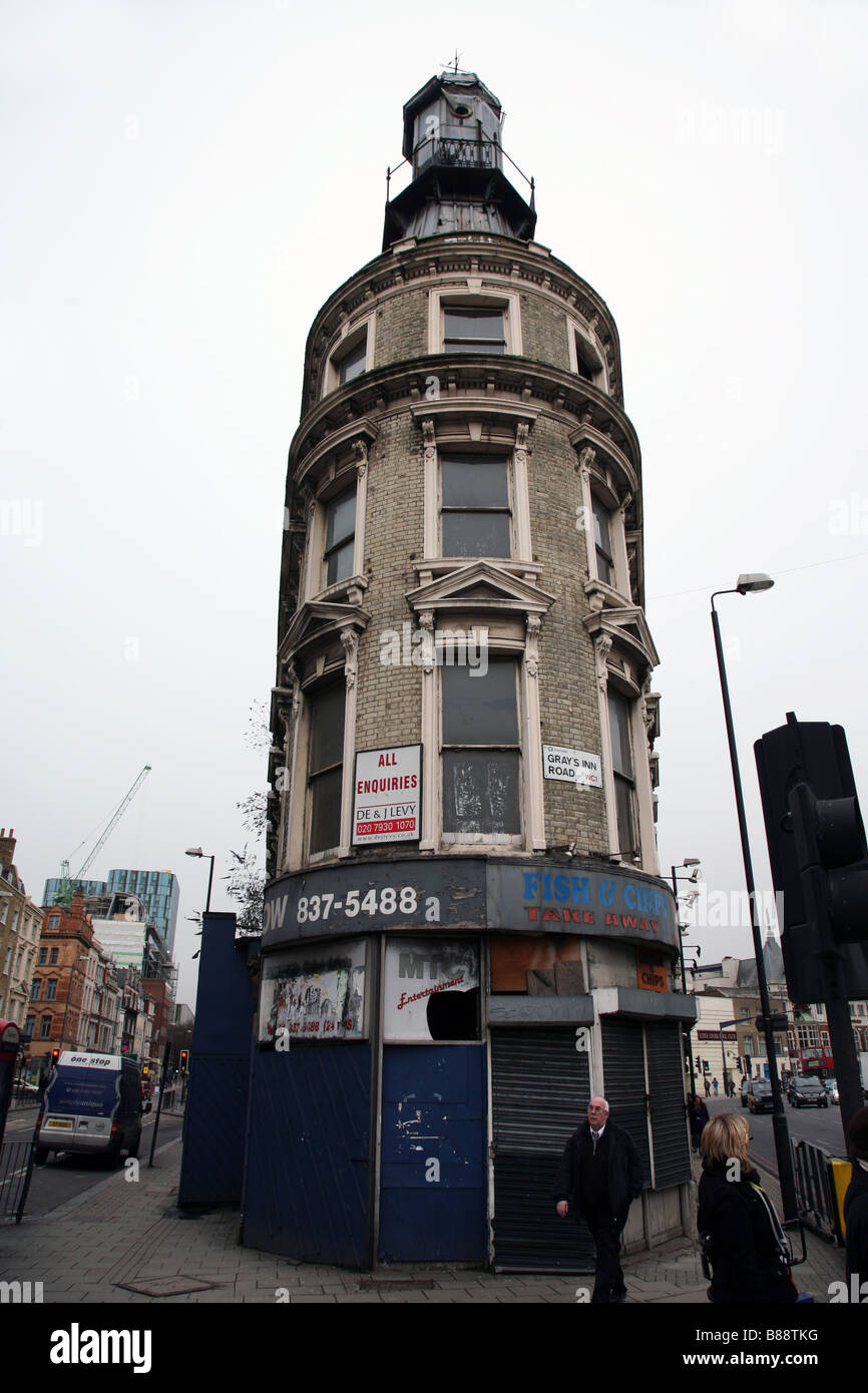 Der einzigartige Oysterhouse Leuchtturm Gebäude in Kings Cross, erwartet London, Sanierung oder Restaurierung Stockfoto