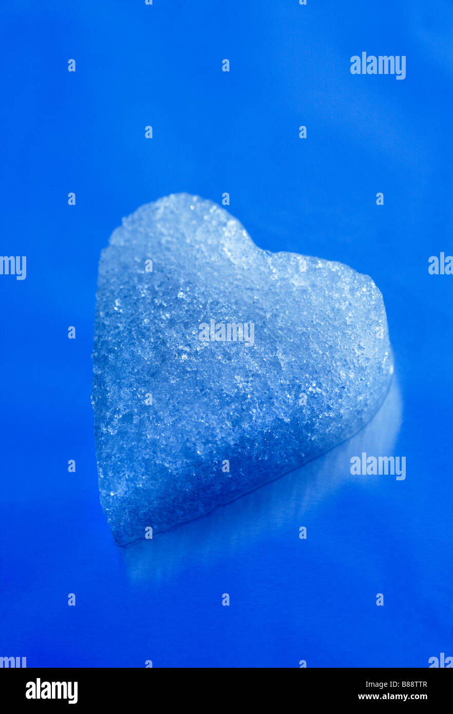 Ein Herz aus Eis. Stockfoto