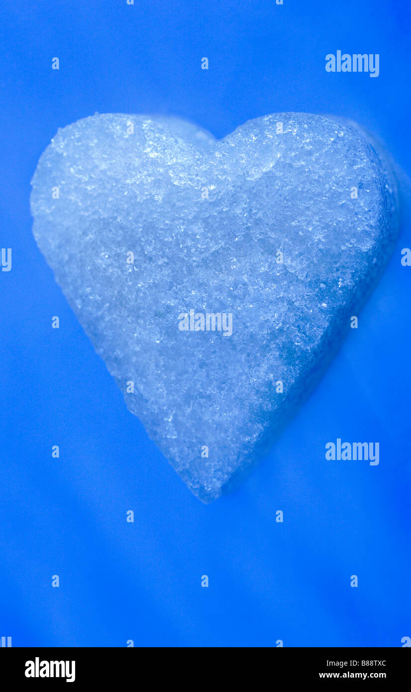 Ein Herz aus Eis. Stockfoto