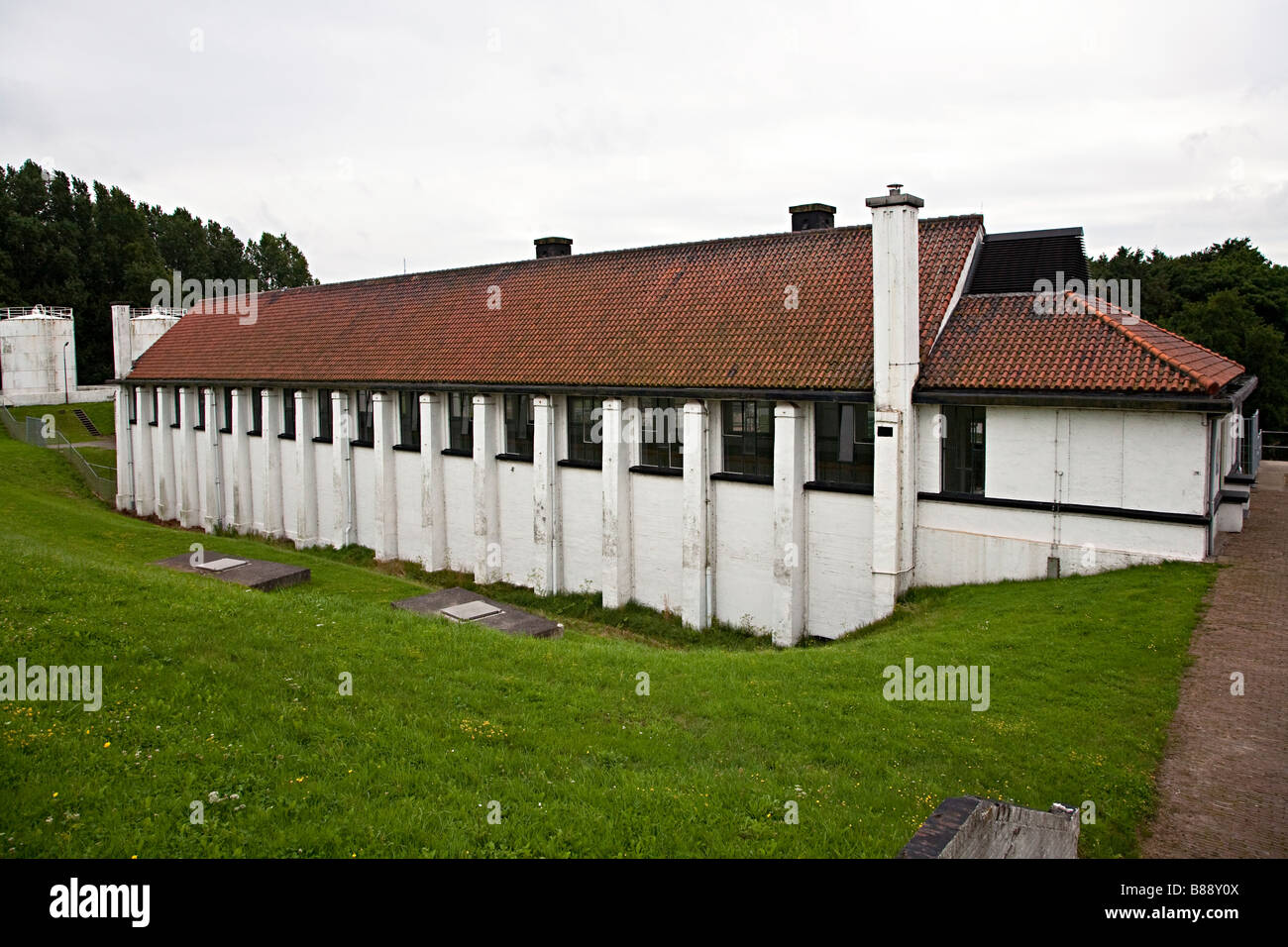 Gemaal Leemans Pumpstation Den Oever Noord-Holland-Niederlande Stockfoto