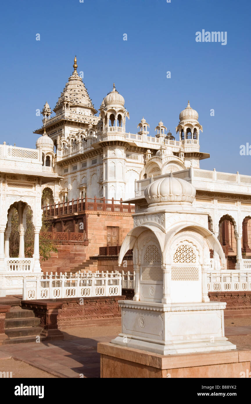 Jaswant Thada White Marmor-Denkmal Stockfoto