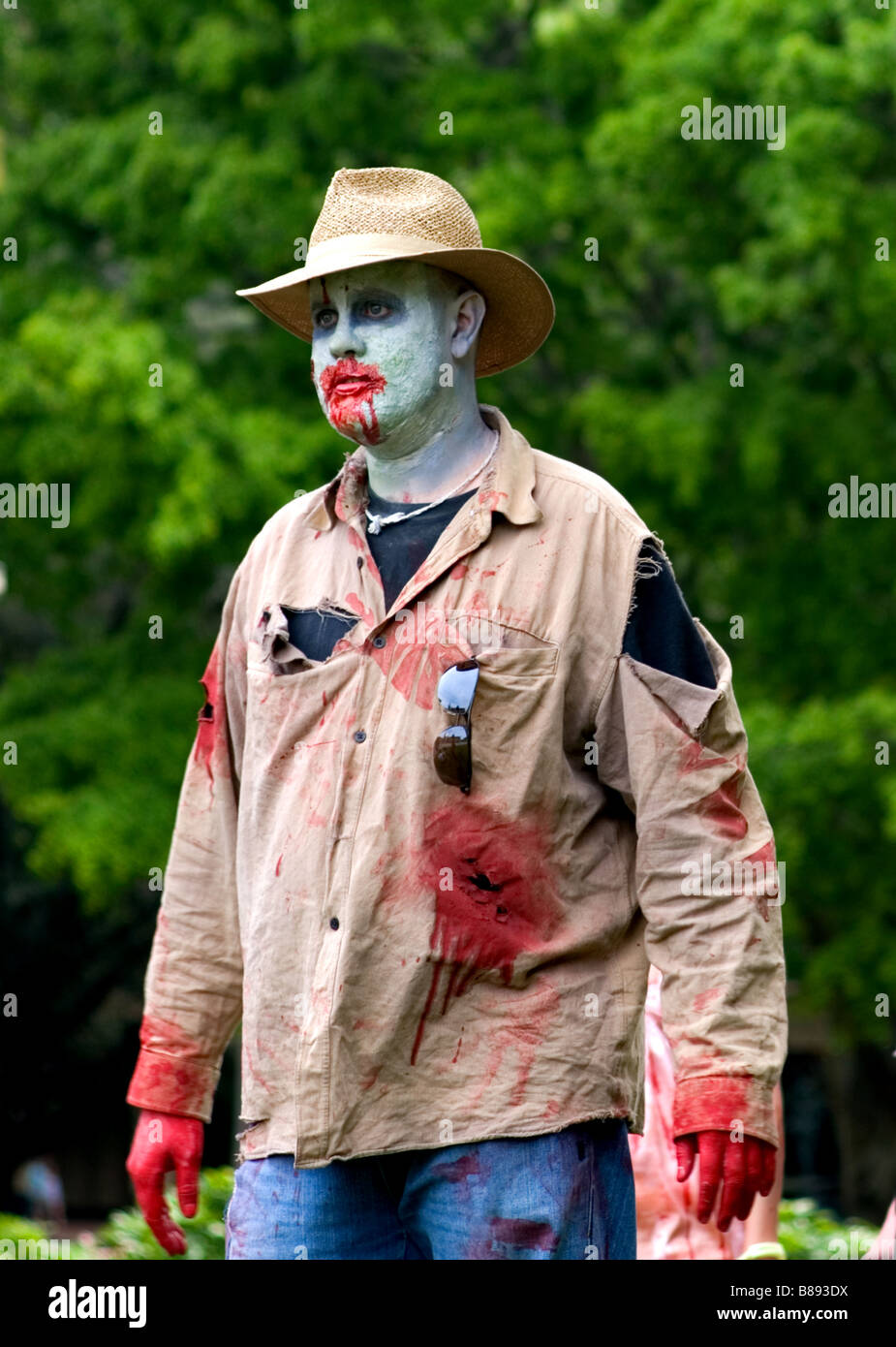 Zombie im Hyde Park. Stockfoto