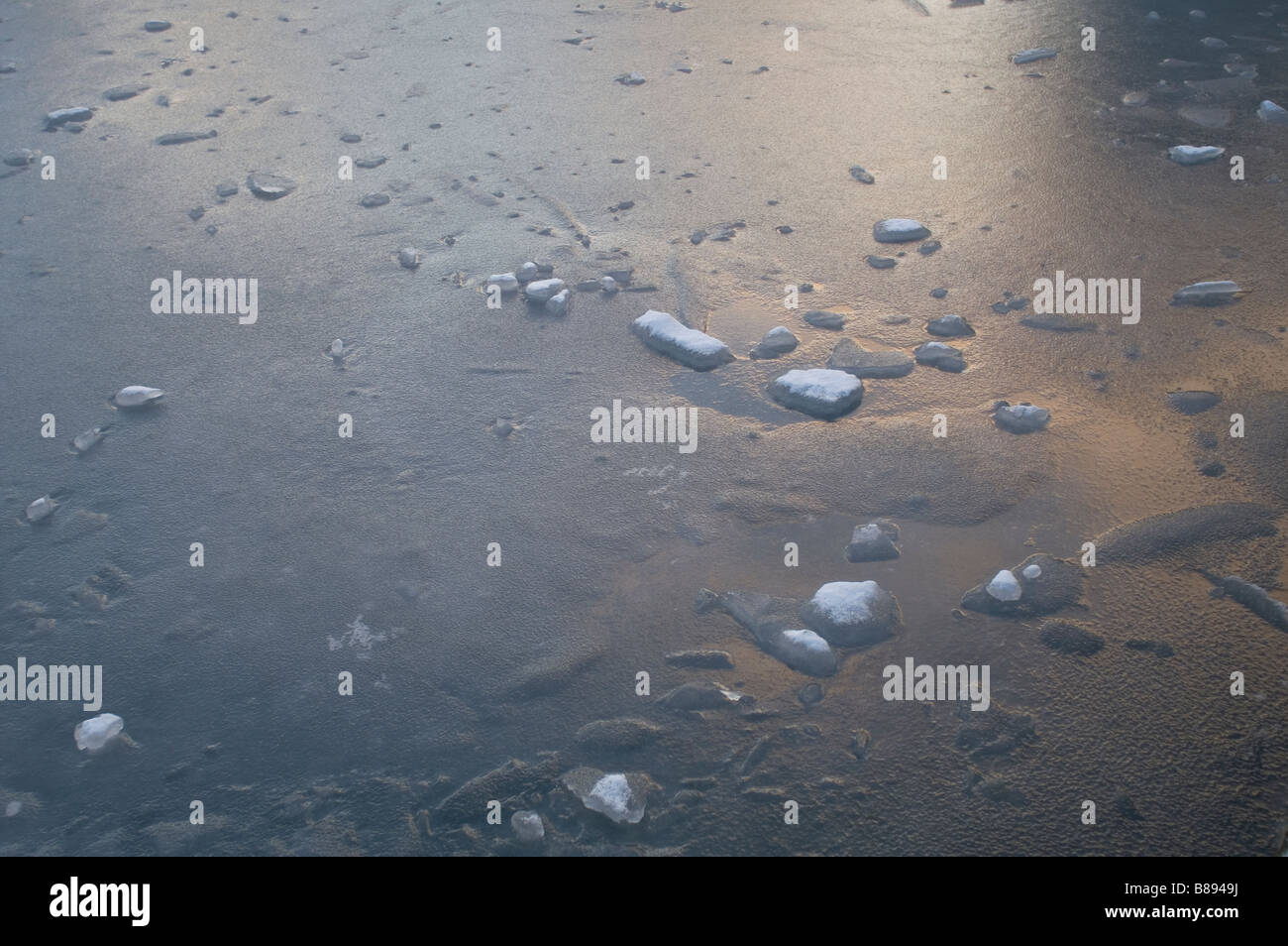 Gefrorene Hafen Eis Kristalle Seward Alaska Nordamerika Vereinigte Staaten von Amerika Stockfoto