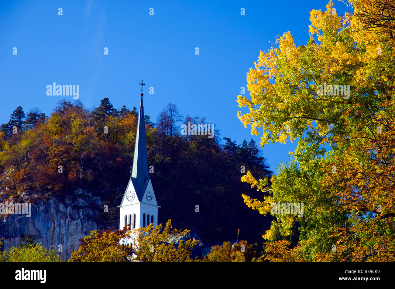 S-Pfarrkirche St. Martin in Bled Slowenien Stockfoto