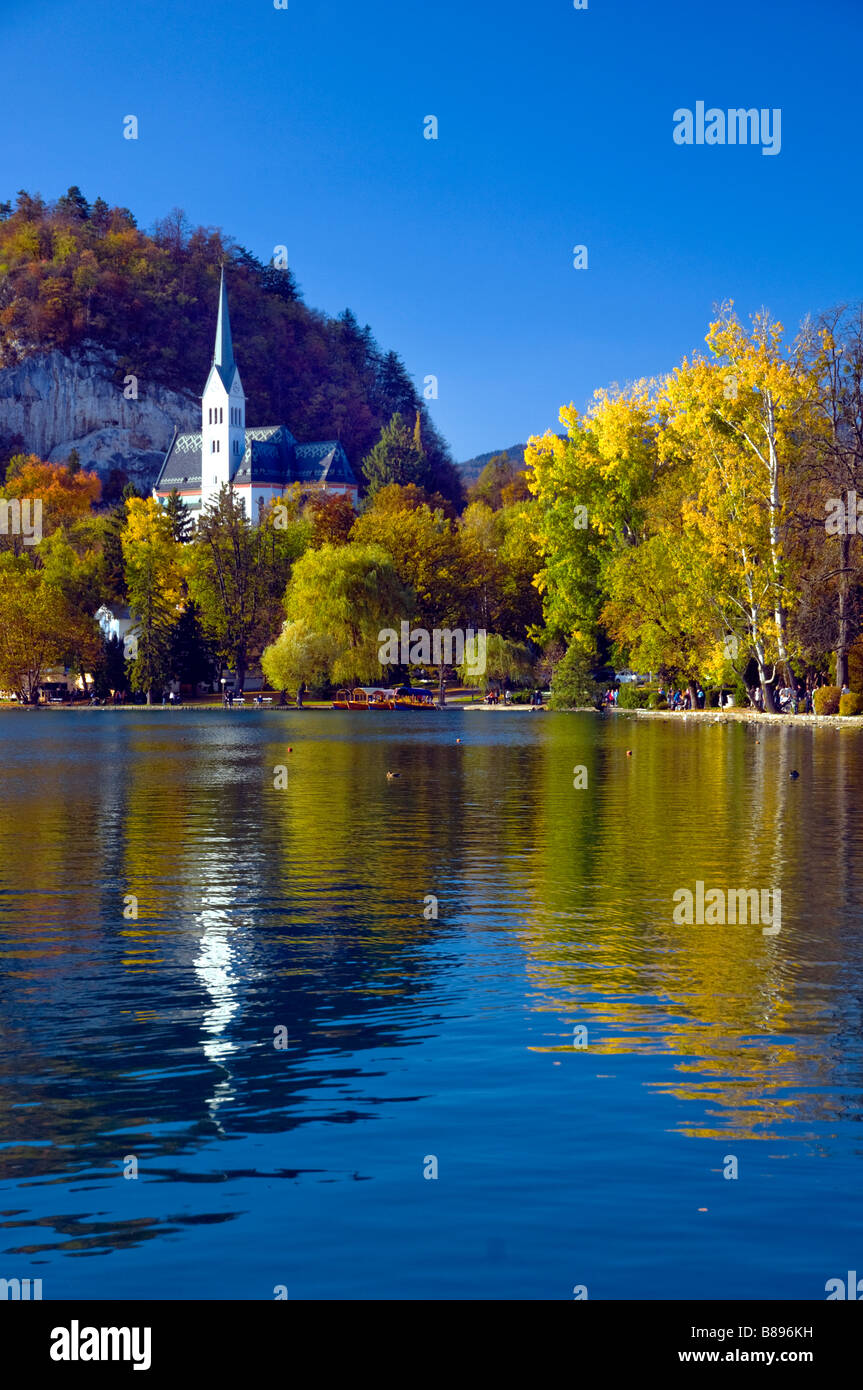 S-Pfarrkirche St. Martin in Bled Slowenien Stockfoto