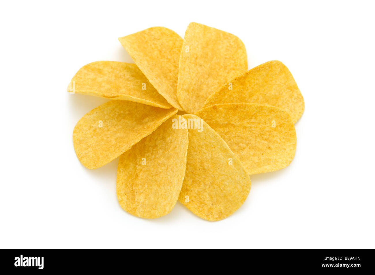 Kartoffelchips, Chips Stockfoto