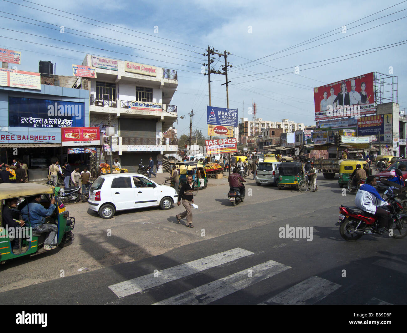 Straßenszene in Nordindien. Stockfoto