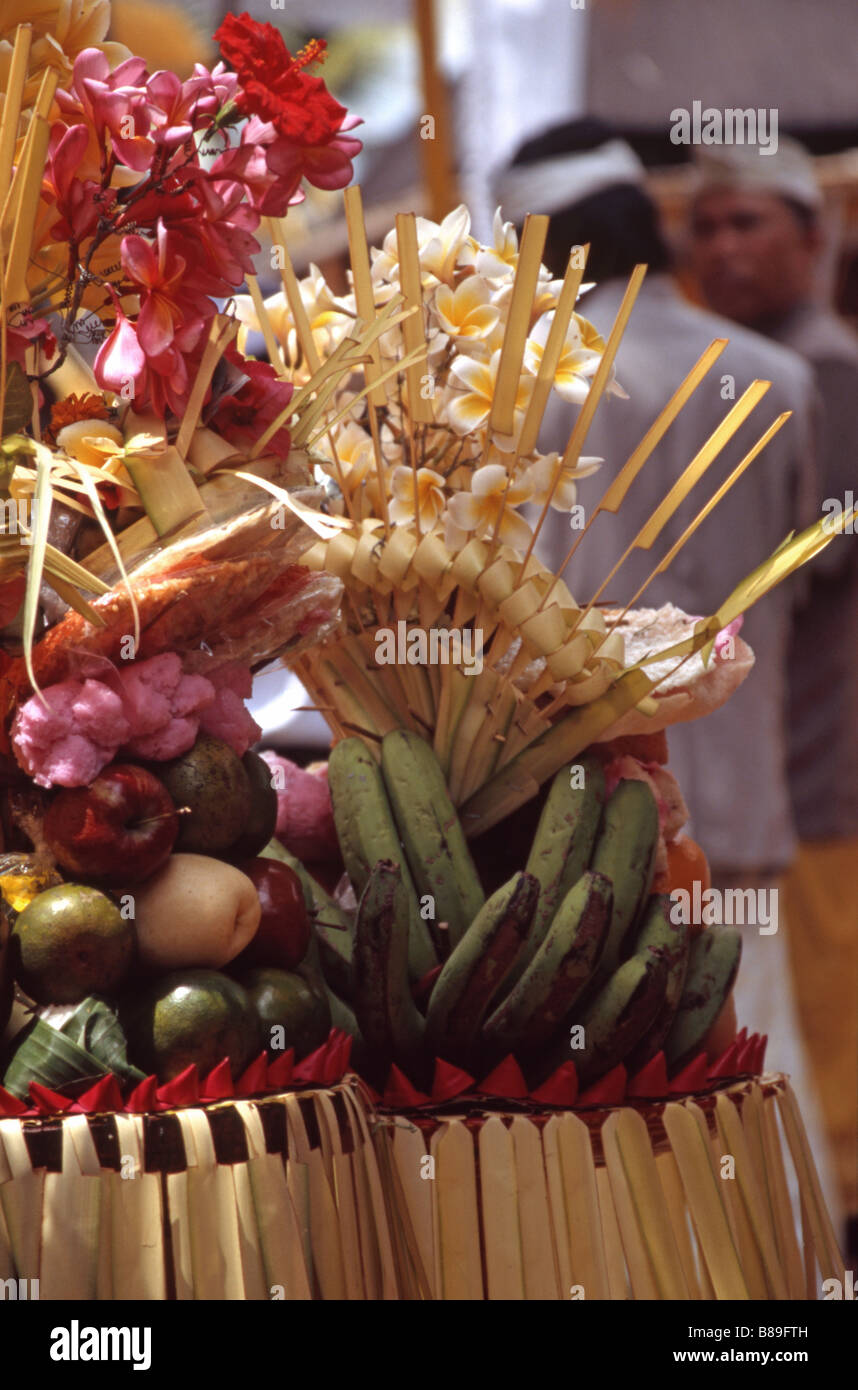 Bali-Tempel-Angebote Stockfoto