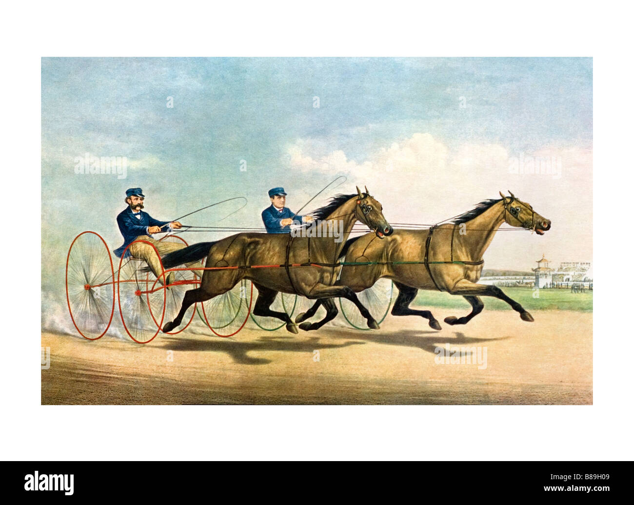 Verbesserten Currier und Ives print Stockfoto