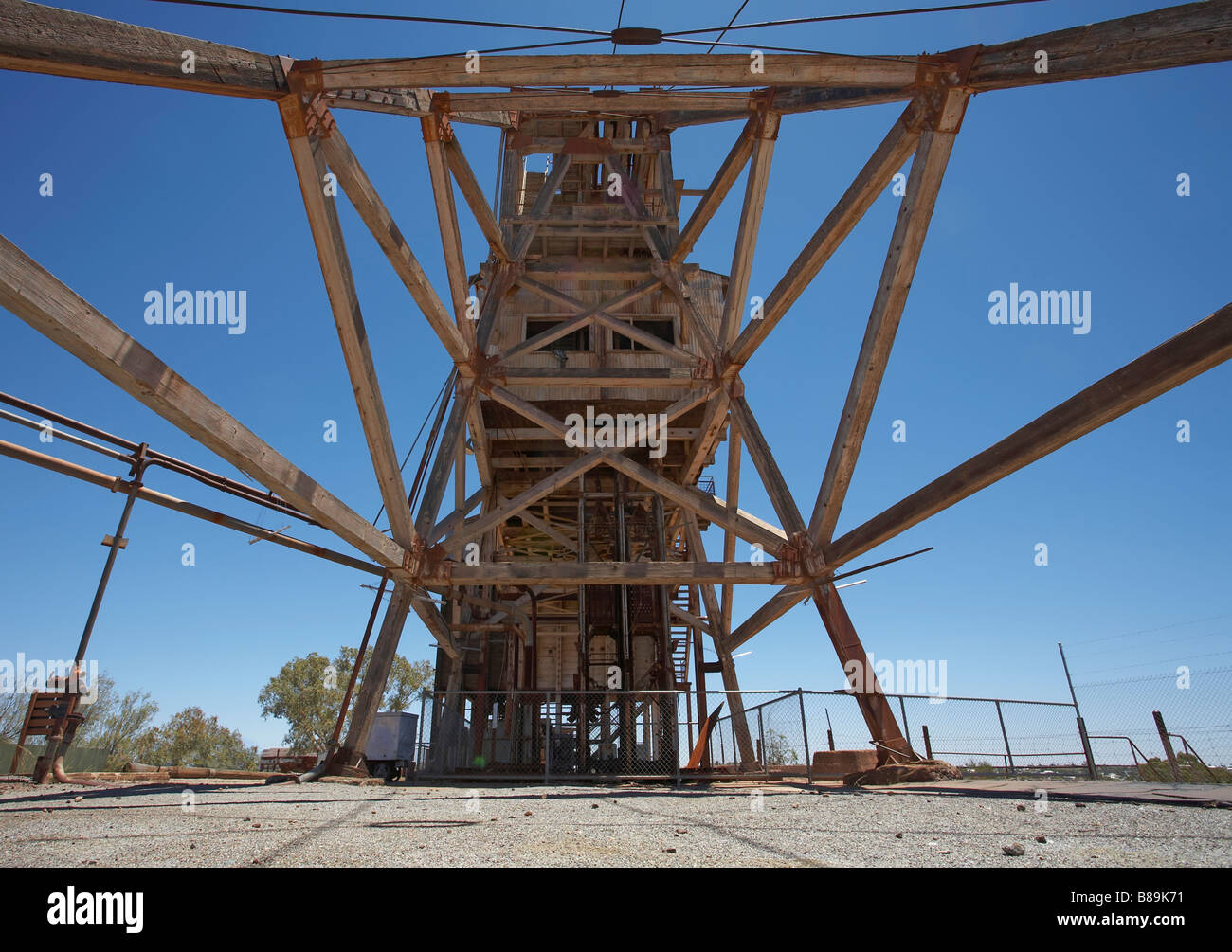 Grube Kopf Rahmen Stockfoto