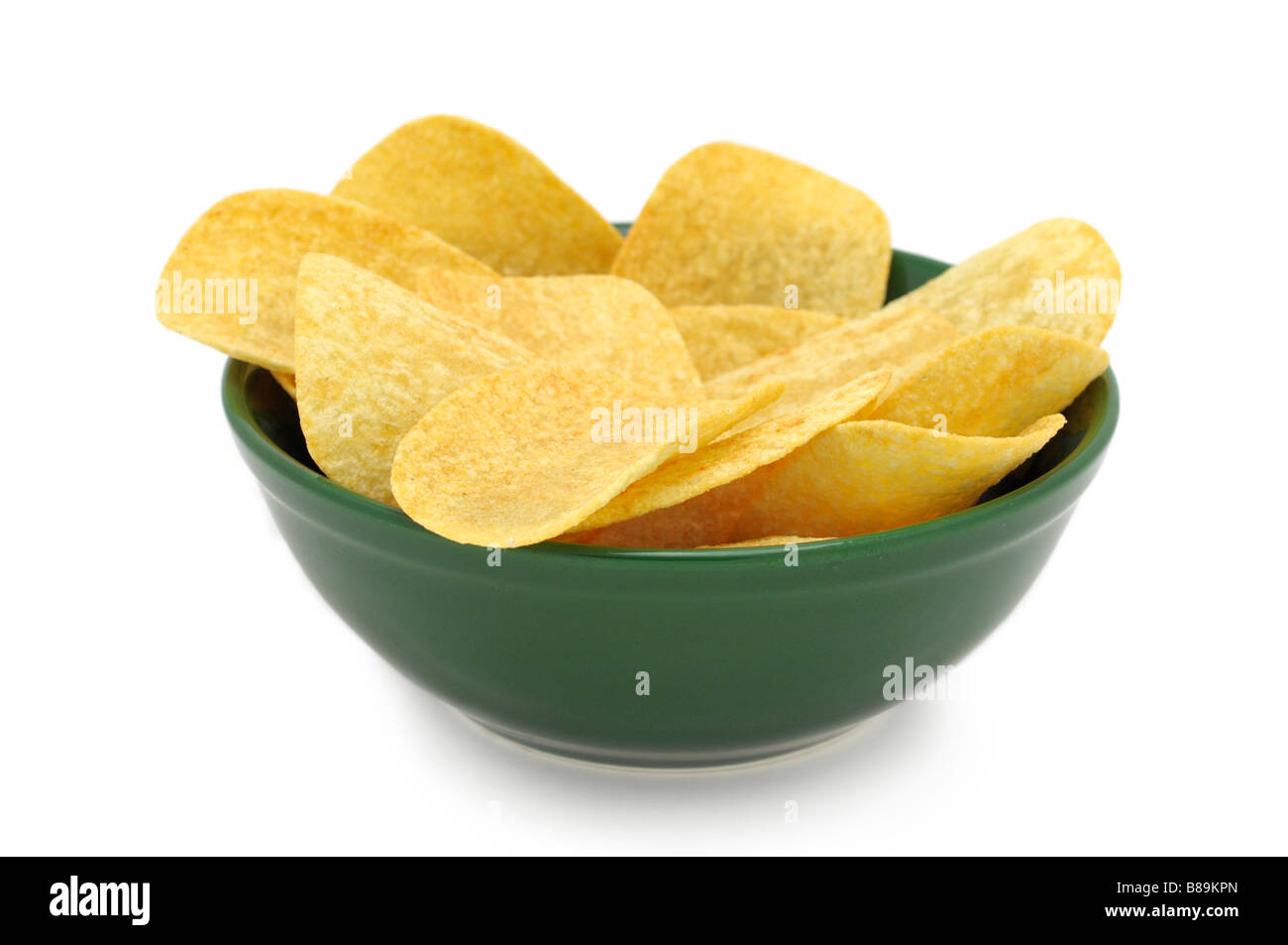 Schüssel mit Kartoffelchips, Chips Stockfoto