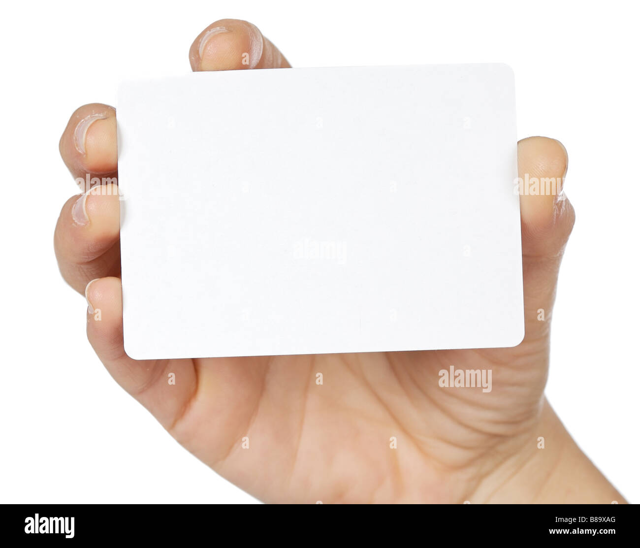 Post weißer es und Hand ein Hintergrund Stockfoto