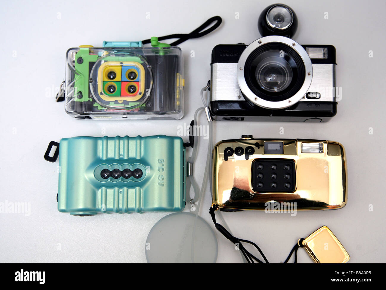 Lomo-Multi-Linse und Fischaugen-Kameras Stockfoto