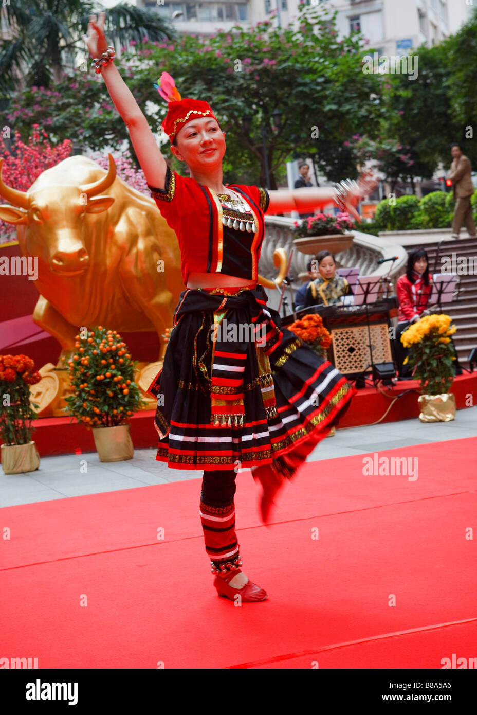 Bestandteil der kulturellen Aktivitäten zu feiern das Neujahrsfest in Central, Hongkong. Stockfoto