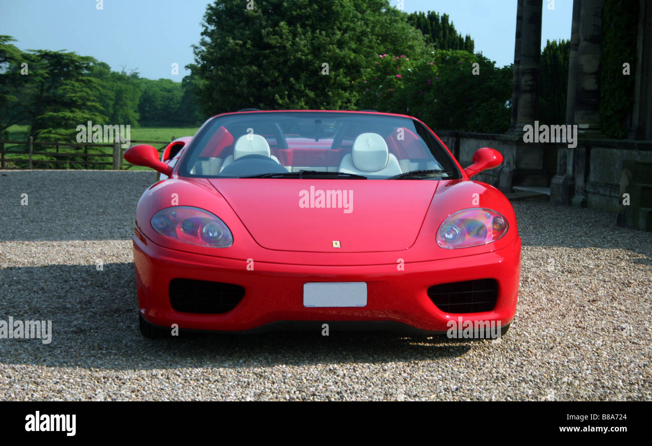 Klassische rote Ferrari 360 Spider F1 Stockfoto