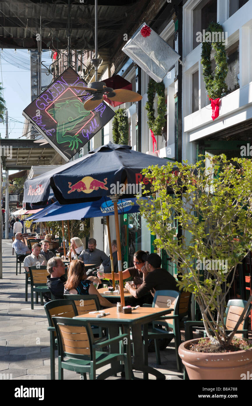 Cafe-Restaurant an der 7th Avenue im historischen Stadtteil Ybor City, Tampa, Florida, USA Stockfoto