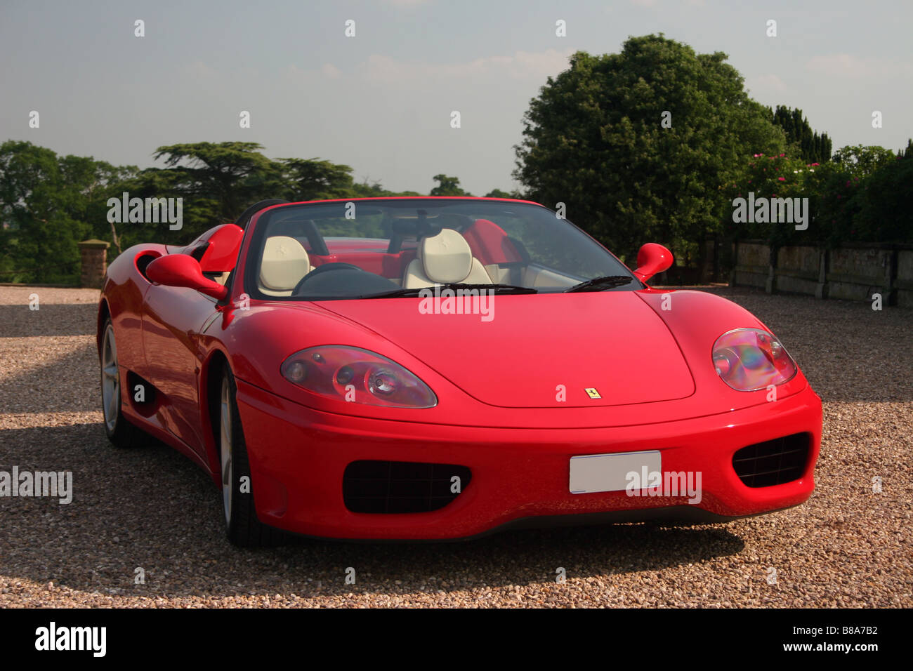 Klassische rote Ferrari 360 Spider F1 Stockfoto