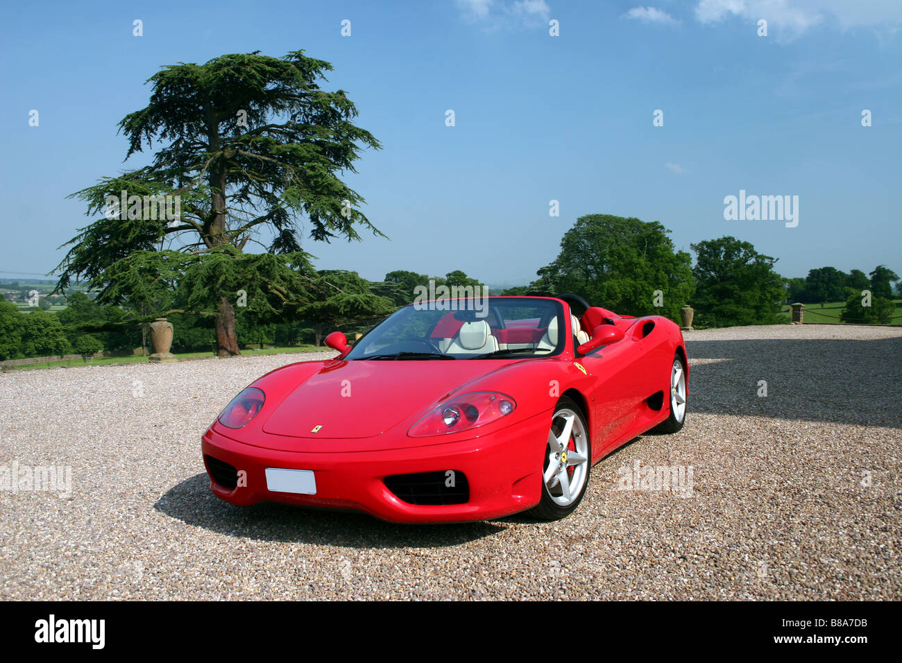 Klassische rote Ferrari 360 Spider F1 Stockfoto
