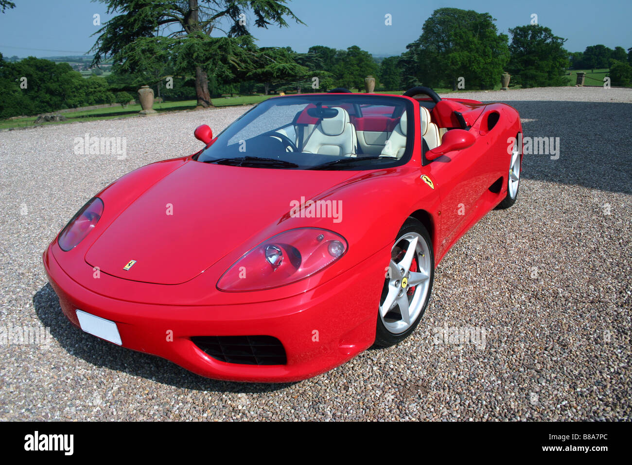 Klassische rote Ferrari 360 Spider F1 Stockfoto