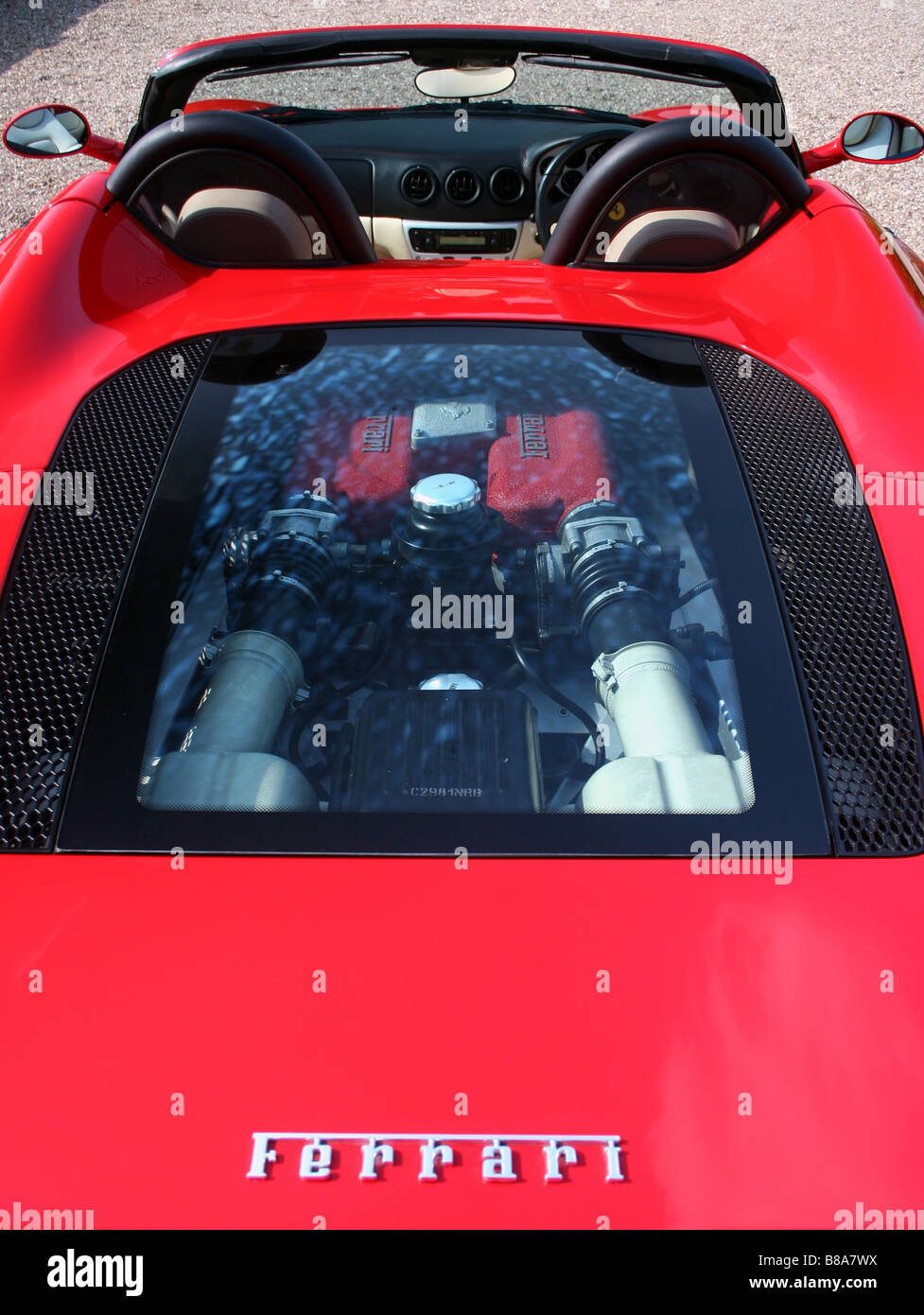 Klassische rote Ferrari 360 Spider F1 Stockfoto