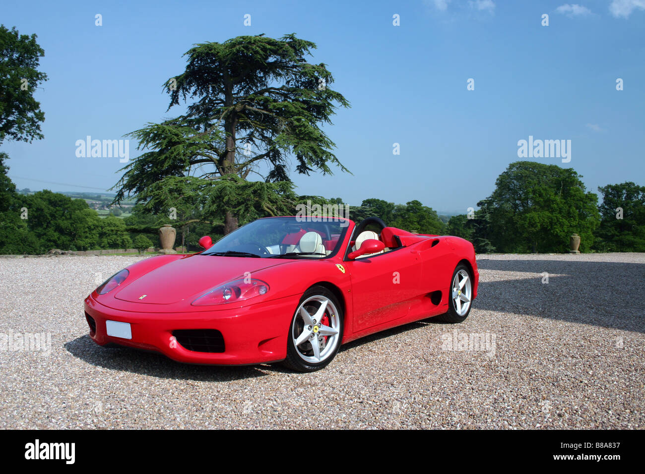 Klassische rote Ferrari 360 Spider F1 Stockfoto