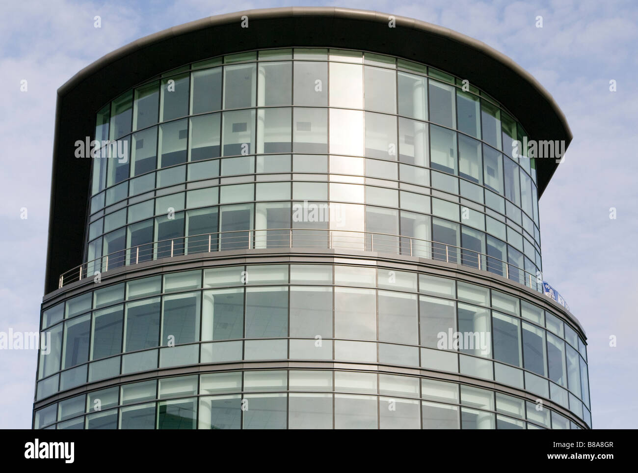 Vakanten Glasfront Büro Baustein Windows Fenster Verglasung Stockfoto