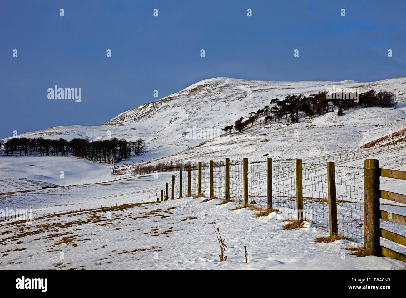 Schnee-Szene ENFORS, Pentland Hills, Midlothian Schottland, UK, Europa Stockfoto