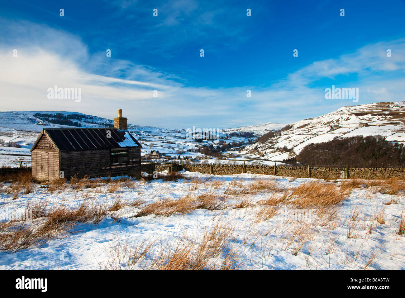 Arkengarthdale im Winter Yorkshire Dales England Stockfoto