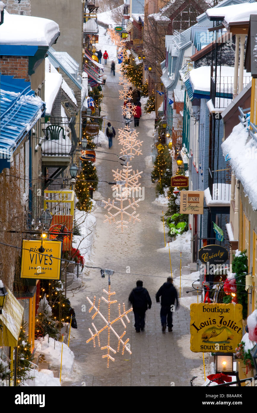 Einkaufen auf Petit Champlain alten Quebec Kanada Stockfoto