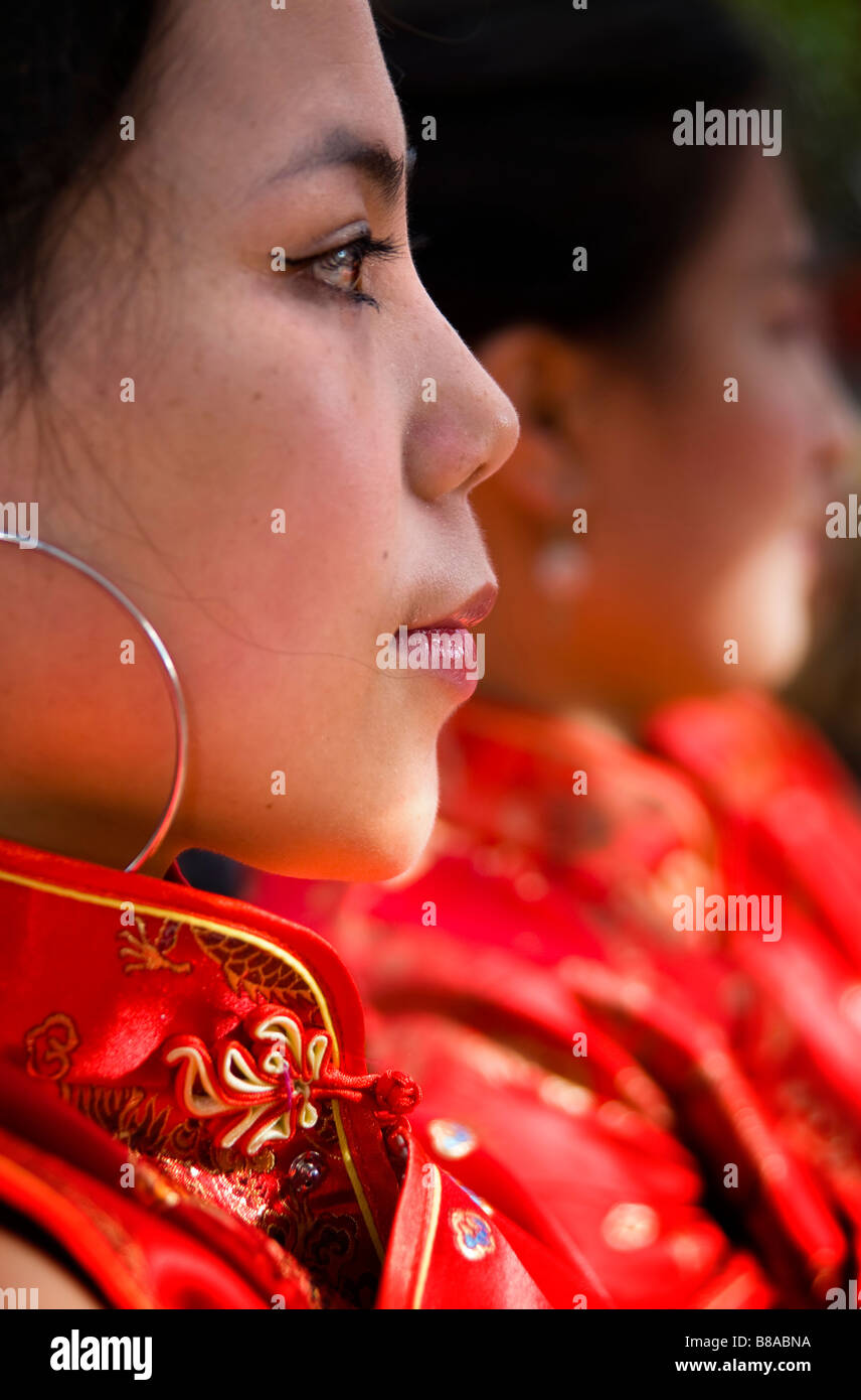 Chinese New Year Feierlichkeiten im Stadtteil Lavapiés, Madrid Stockfoto