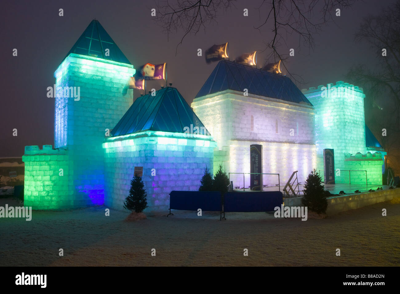 Eispalast am Winterkarneval Quebec City, Kanada Stockfoto