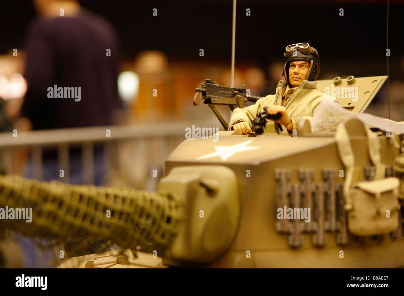 Nahaufnahme von Revolver 1:6 Scale Modell amerikanischer Panzer Modelworld Brighton Stockfoto