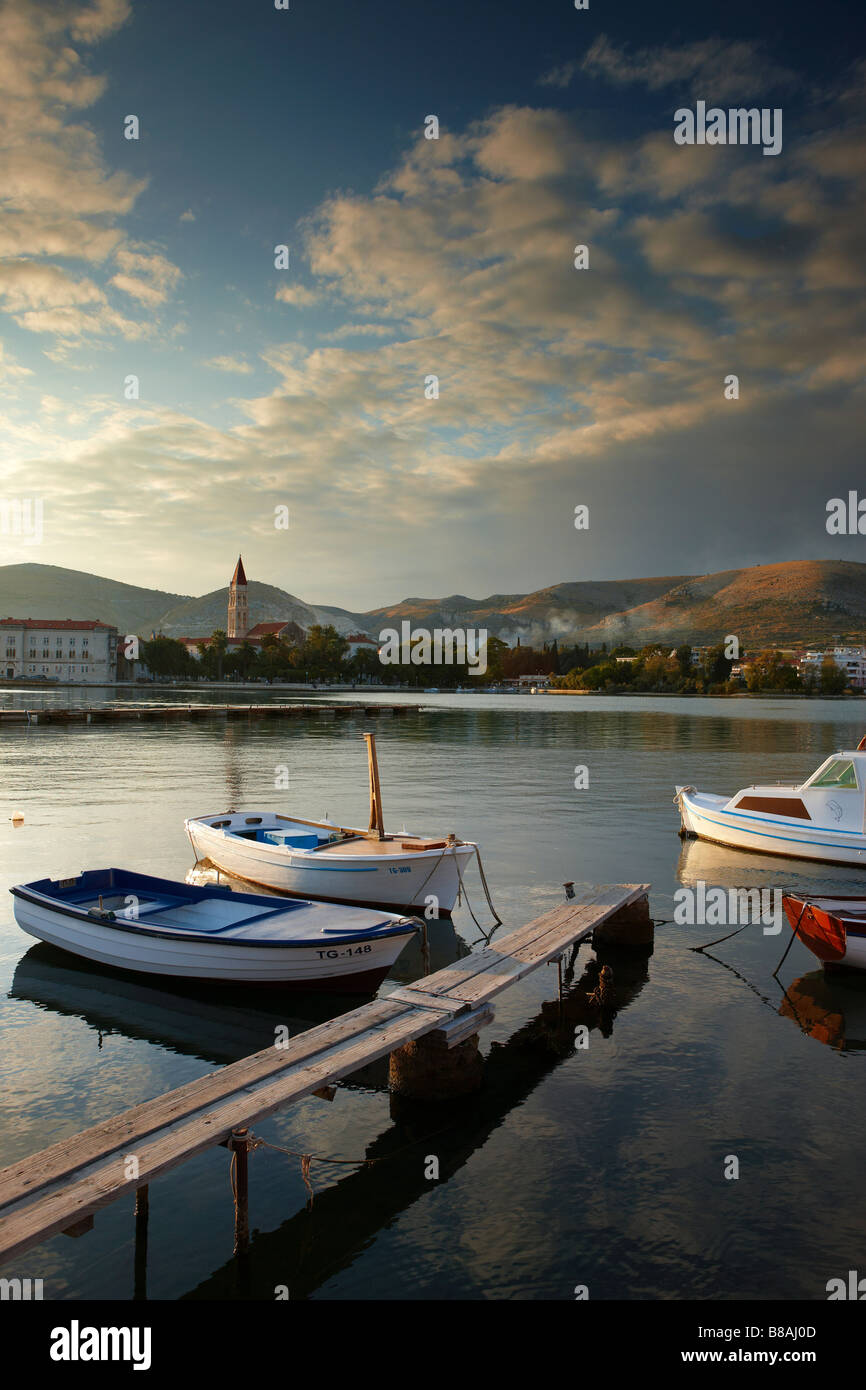 Uferpromenade von Trogir Dalmatien Kroatien Stockfoto