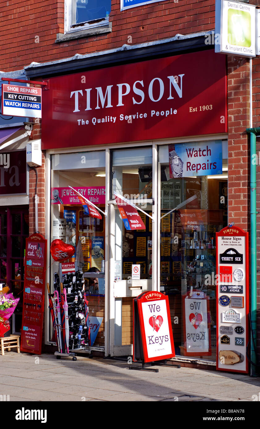 Timpson Shop, Solihull, England, UK Stockfoto