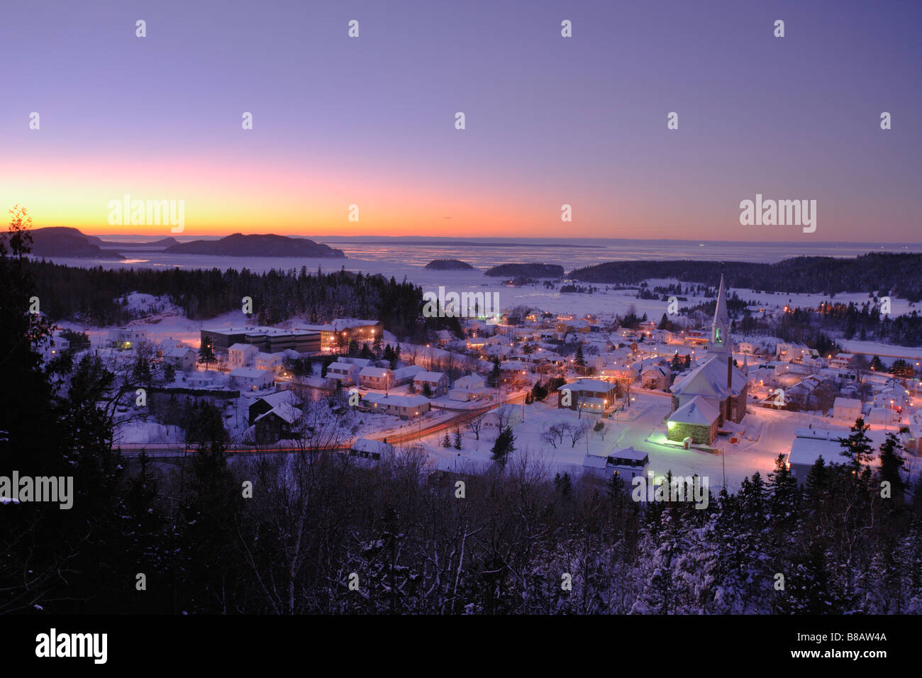 Dorf St. Lawrence River, Bas-Saint-Laurent, Quebec Stockfoto