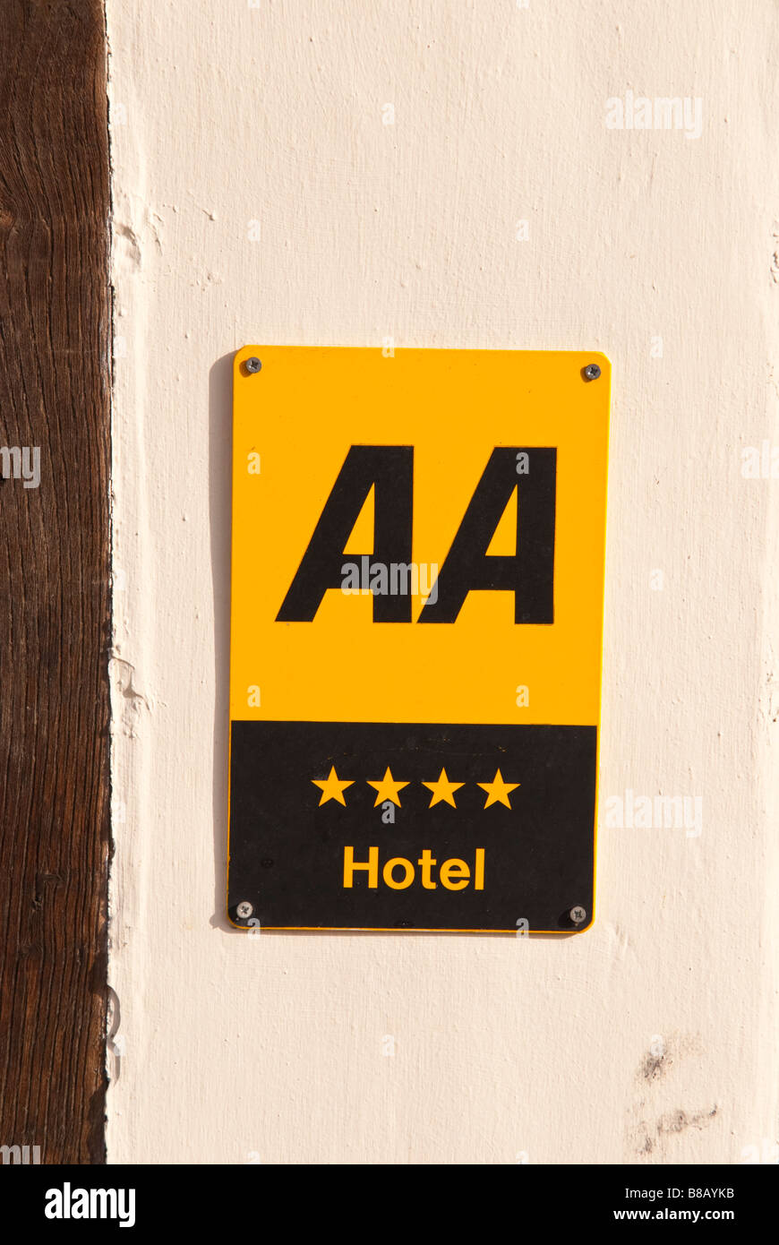 Ein AA vier Sterne Hotel Zeichen im Vereinigten Königreich Stockfoto