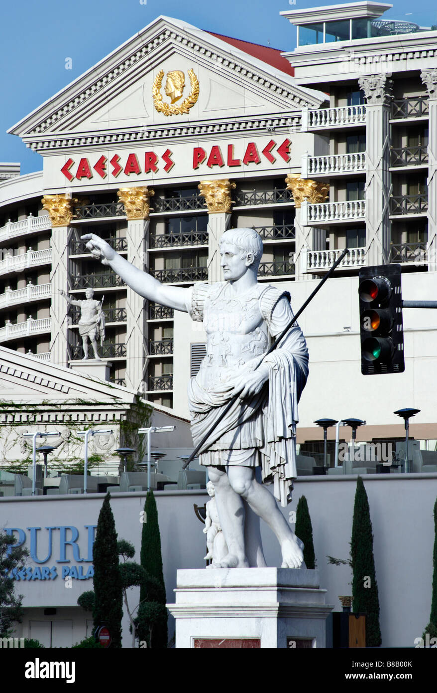 Statue von Caesar Caesars Palace Hotel Casino in Las Vegas Nevada, USA Stockfoto