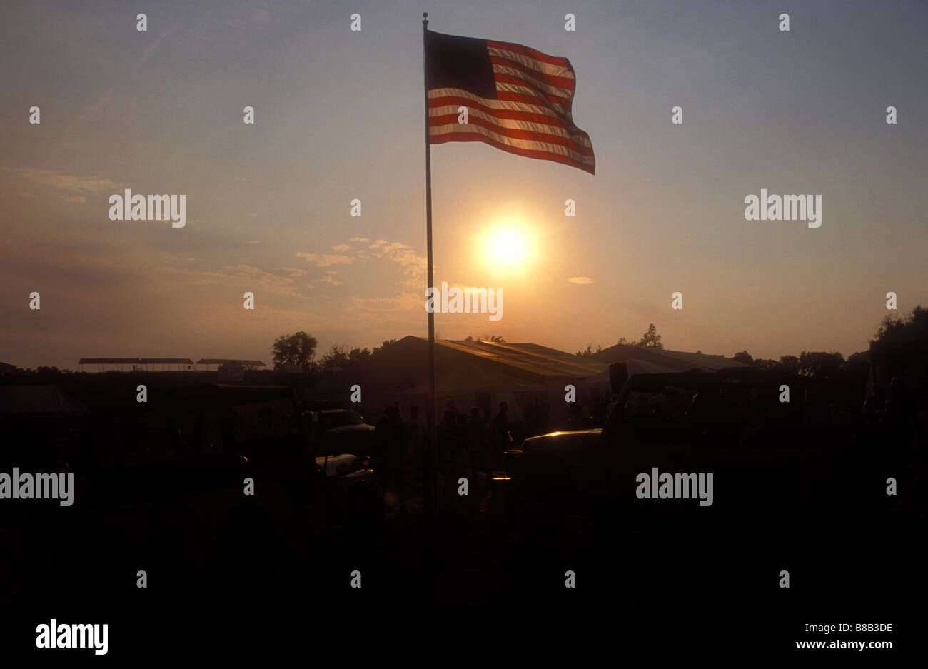 Sterne Streifen bei Sonnenuntergang Stockfoto