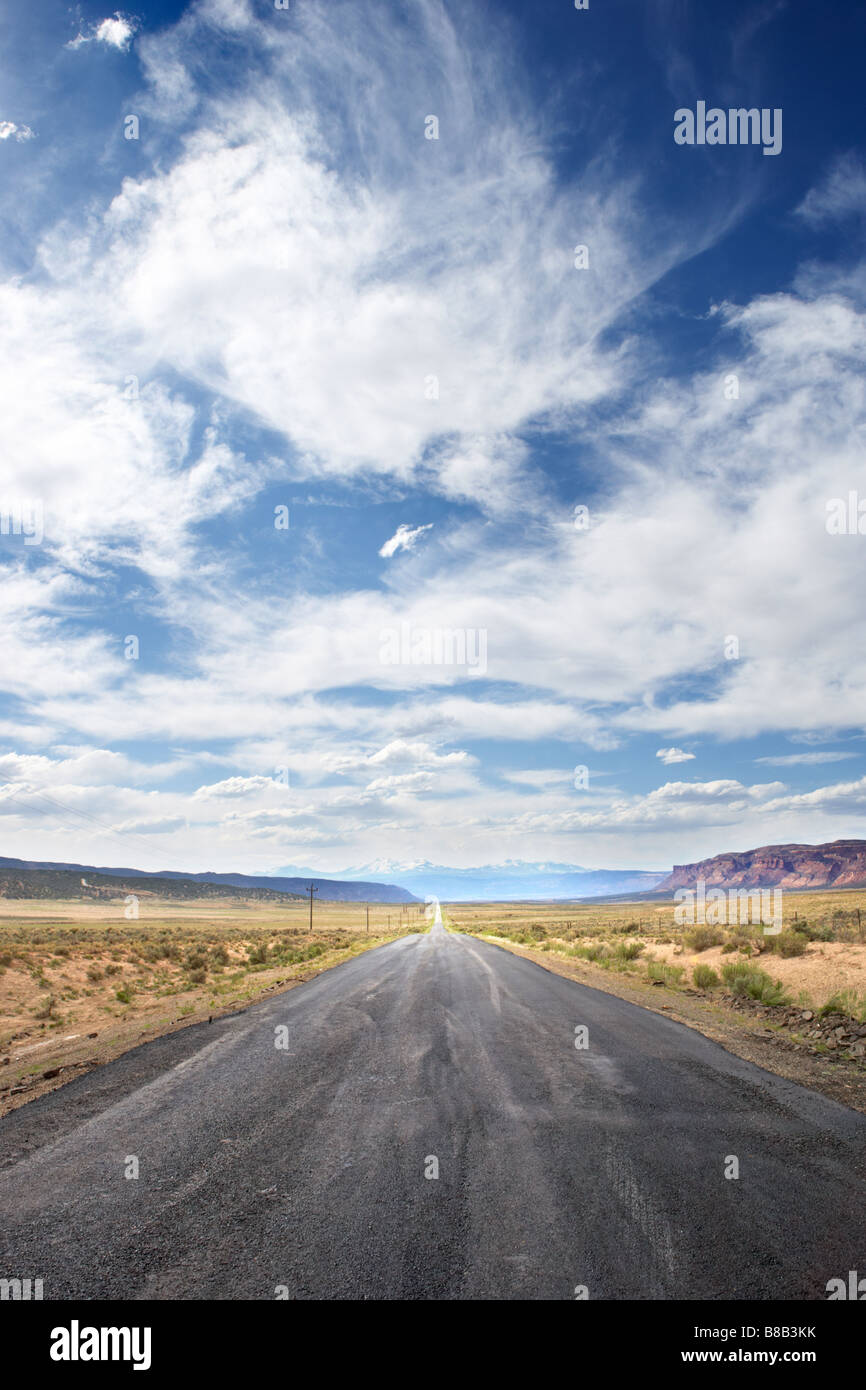 Autobahn 90 Richtung Paradox Colorado USA Stockfoto